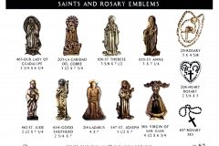 SAINTS AND ROSARY EMBLEMS