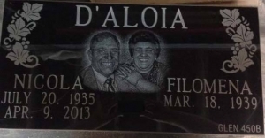 Black Flush Memorial with etching