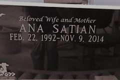 Black Flush Granite Memorial