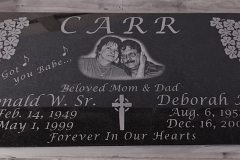 Black Granite Monument with picture