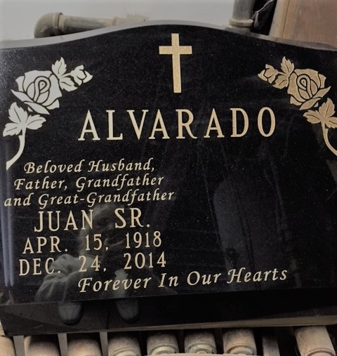Black Slant granite memorial