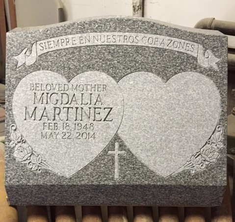 Grey slant granite marker