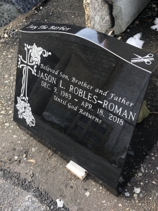 Black Slant Granite Marker